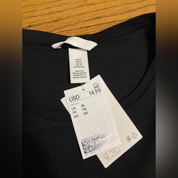 NWT H&M TIE-DETAIL TOP size XL - Picture 6 of 7